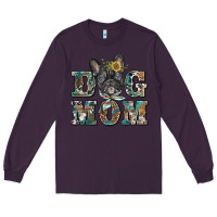 Plum dog mom french bulldog Long Sleeve Tee - BarkalooDesign