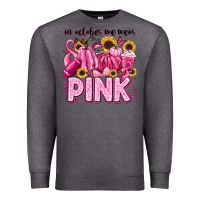 Charcoal Heather in october we wear pink football Premium Sweatshirt - LillyAllenDesigns