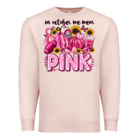 Pale Pink in october we wear pink football Premium Sweatshirt - LillyAllenDesigns