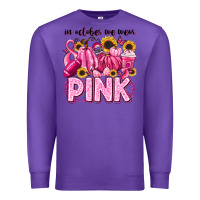Purple in october we wear pink football Premium Sweatshirt - LillyAllenDesigns