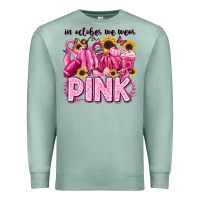 Seafoam in october we wear pink football Premium Sweatshirt - LillyAllenDesigns