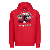 Red Not My Pasture Not My Bullshit Premium Hoodie - Bettercallsaul