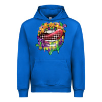 Cobalt mardi gras lips Urban Hoodie - CowGirlArtShop