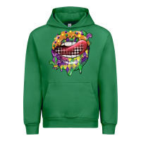 Emerald mardi gras lips Urban Hoodie - CowGirlArtShop