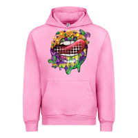 Fuchsia Pink mardi gras lips Urban Hoodie - CowGirlArtShop