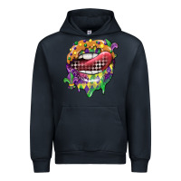 Navy mardi gras lips Urban Hoodie - CowGirlArtShop