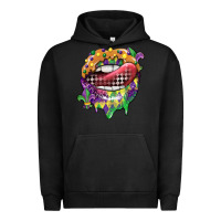 Pigment Black mardi gras lips Urban Hoodie - CowGirlArtShop