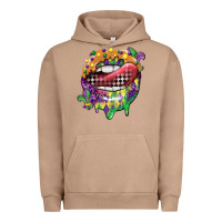 Pigment Burro mardi gras lips Urban Hoodie - CowGirlArtShop