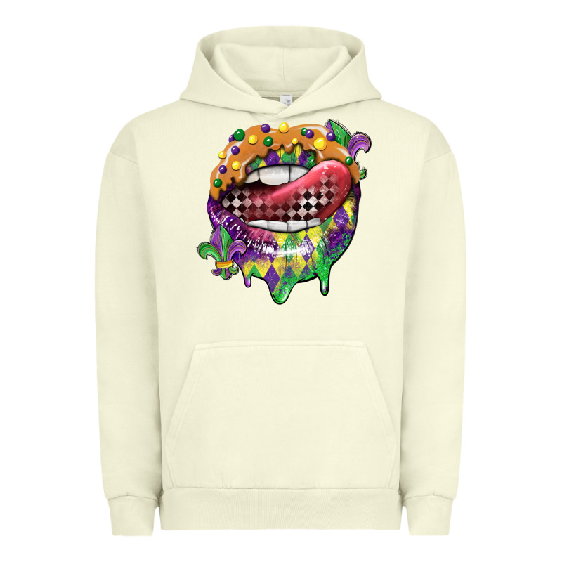 Mardi Gras Lips Urban Hoodie by CowGirlArtShop | Teevron
