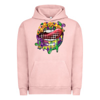 Pigment Salmon mardi gras lips Urban Hoodie - CowGirlArtShop