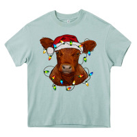 Arona Christmas baby red angus calf with lights Heavy Core Tee - RanaPortraitStore