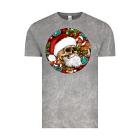 Cloud Rock Christmas hippie skeleton santa ornament Vintage Tee - Artiststas
