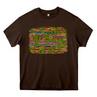 Chocolate Brown cinco de mayo sunflower and cactus background Heavy Core Tee - Artiststas