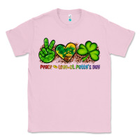 Bubblegum Pink peace love st patty's day Classic Tee - Artiststas