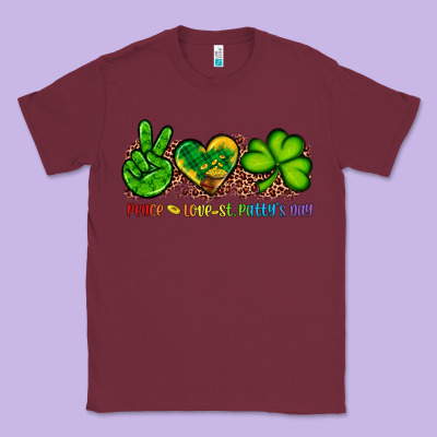 Peace Love St Patty's Day Classic Tee Designed By Artiststas