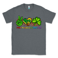 Charcoal Heather peace love st patty's day Classic Tee - Artiststas