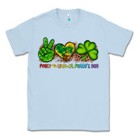 Dusty Blue peace love st patty's day Classic Tee - Artiststas