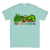 Seafoam peace love st patty's day Classic Tee - Artiststas