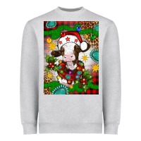 Heather Grey christmas cow air freshener Heavyweight Sweatshirt - Artiststas