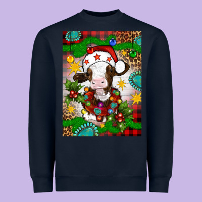 Christmas Cow Air Freshener Heavyweight Sweatshirt Designed By Artiststas