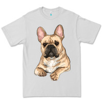 Dove Grey French bulldog sitting Premium Tee - RanaPortraitStore