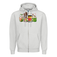 Dove Grey juneteenth coffee cups Zipper Hoodie - MaliasSmallBusiness