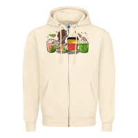 Sandshell juneteenth coffee cups Zipper Hoodie - MaliasSmallBusiness