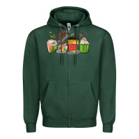 Sports Green juneteenth coffee cups Zipper Hoodie - MaliasSmallBusiness
