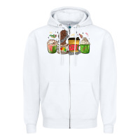 White juneteenth coffee cups Zipper Hoodie - MaliasSmallBusiness