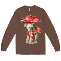 Chestnut Autumn Mushroom Illustrations Long Sleeve Tee - LillyAllenDesigns