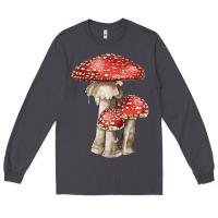 Smoke Autumn Mushroom Illustrations Long Sleeve Tee - LillyAllenDesigns
