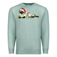 Seafoam christmas siamese cat Premium Sweatshirt - LillyAllenDesigns