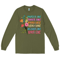 Army Green women of the bible Long Sleeve Tee - JahusDesignShop