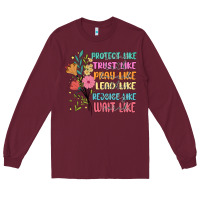 Burgundy women of the bible Long Sleeve Tee - JahusDesignShop