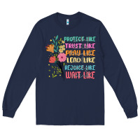 Navy women of the bible Long Sleeve Tee - JahusDesignShop