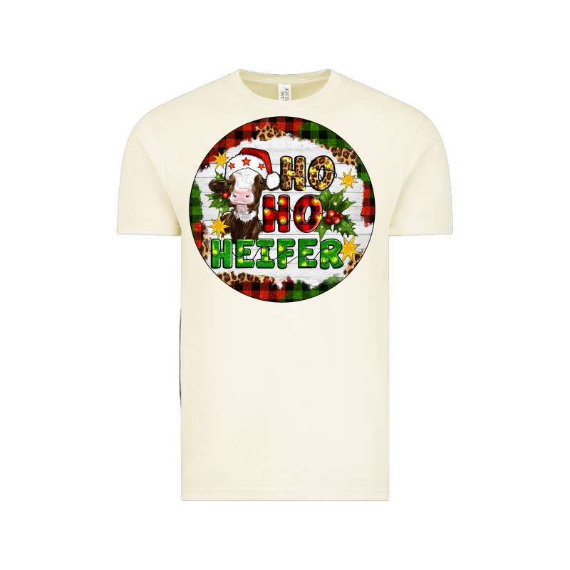 Christmas Ho Ho Heifer Vintage Tee by Artiststas | Teevron