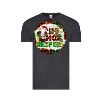 Vintage Black Christmas ho ho heifer Vintage Tee - Artiststas