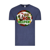 Vintage Denim Christmas ho ho heifer Vintage Tee - Artiststas