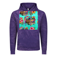 Cloud Purple floral hippie truck seamless pattern Vintage Hoodie - HRA Design Shop