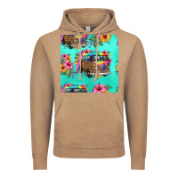 Vintage Coffee floral hippie truck seamless pattern Vintage Hoodie - HRA Design Shop