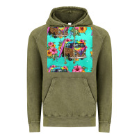 Vintage Olive floral hippie truck seamless pattern Vintage Hoodie - HRA Design Shop