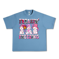 Pebble Blue freaking freezing with Snowmans Urban Heavy Tee - AdoDesignShop