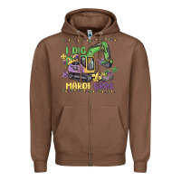 Chestnut i dig mardi gras Zipper Hoodie - MaliasSmallBusiness