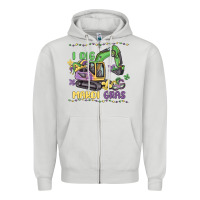 Dove Grey i dig mardi gras Zipper Hoodie - MaliasSmallBusiness