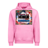 Fuchsia Pink memorial day honor and remember Urban Hoodie - CowGirlArtShop
