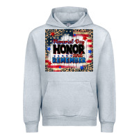 Heather Grey memorial day honor and remember Urban Hoodie - CowGirlArtShop