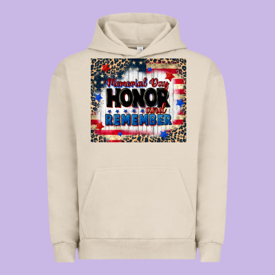 Memorial Day Honor And Remember Urban Hoodie Designed By Cowgirlartshop