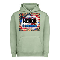 Pigment Oil Green memorial day honor and remember Urban Hoodie - CowGirlArtShop