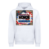 White memorial day honor and remember Urban Hoodie - CowGirlArtShop