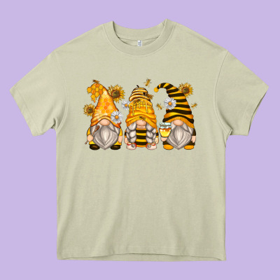 Bumble Bee Gnomes Heavy Core Tee Designed By Zillion Design Studio